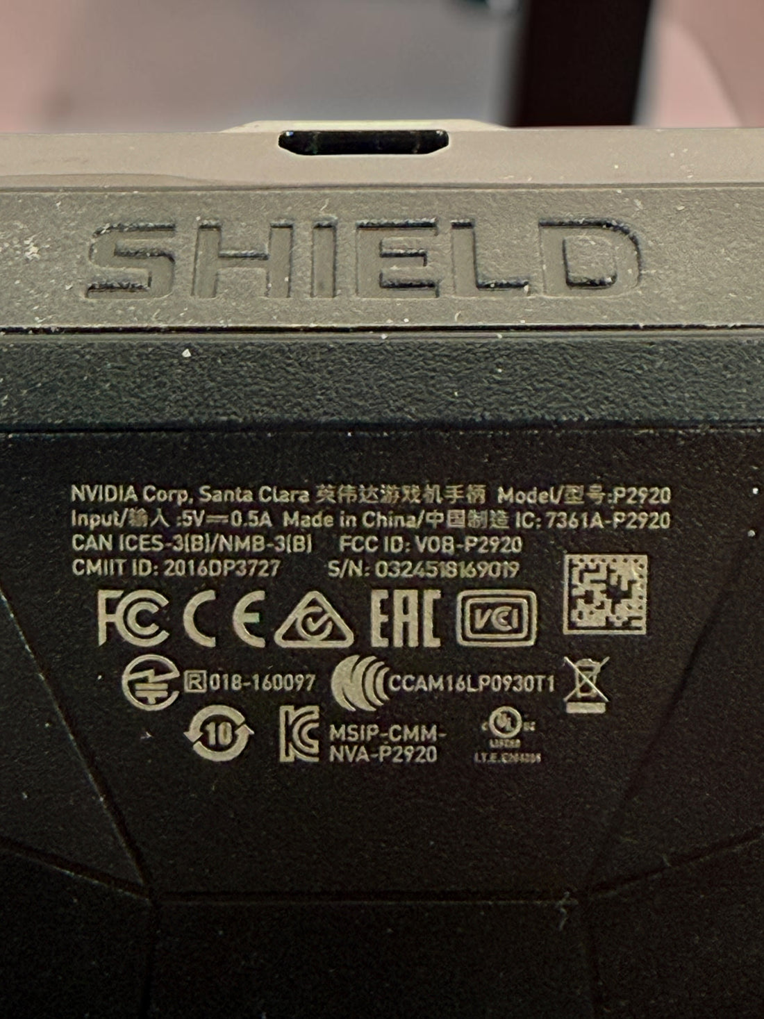 NVIDIA SHIELD P2920 wireless gaming controller with original NVIDIA box and charging cable. Untested and sold as-is.