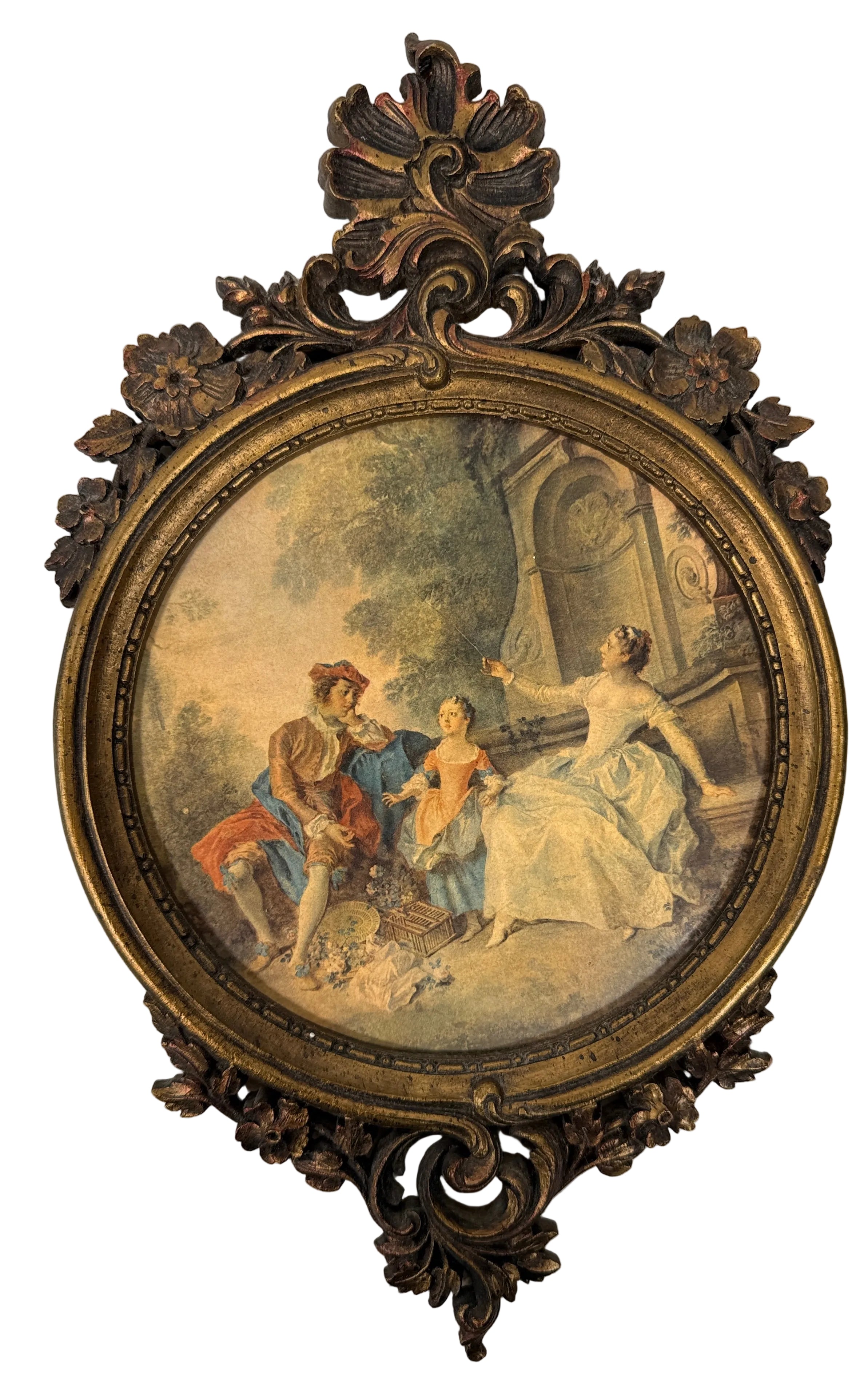 Vintage Durwood Ornate Gilt Wall Plaques Pair – Rococo Style Décor