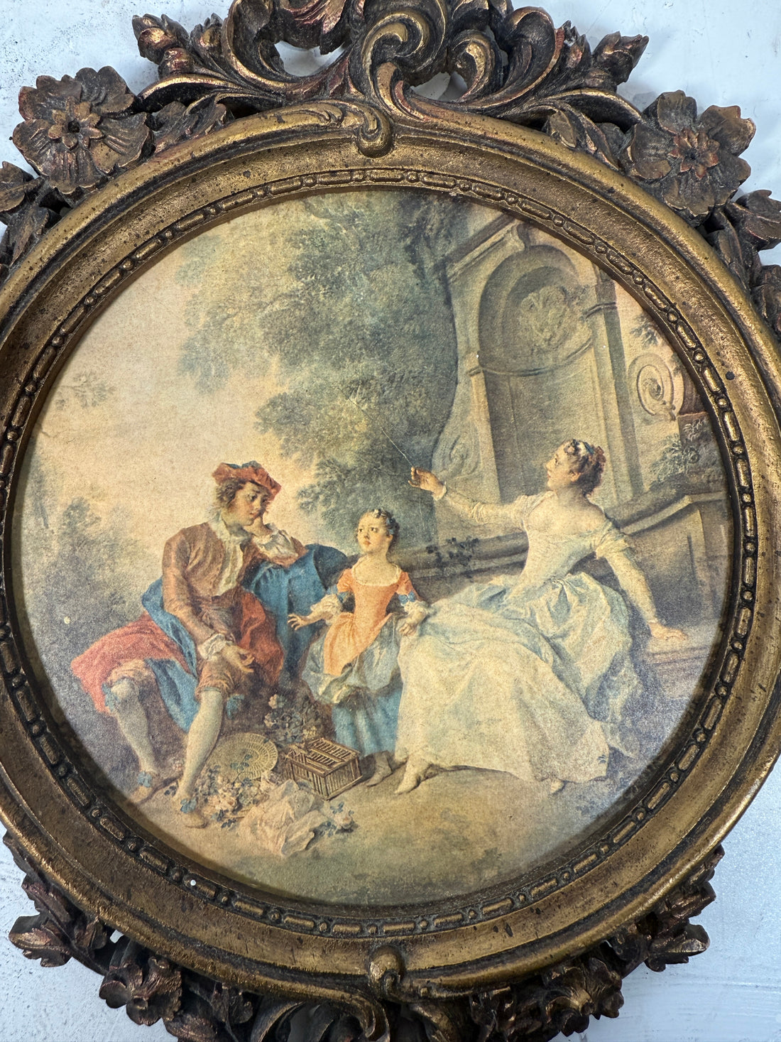 Vintage Durwood Ornate Gilt Wall Plaques Pair – Rococo Style Décor