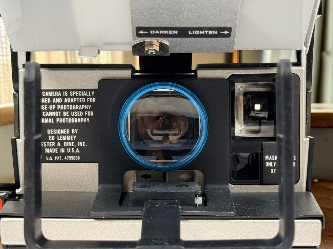 Vintage Lester A. Dine Model IV Polaroid dental close-up camera with case, 3 lenses, accessories and instructions. Untested and sold as-is.