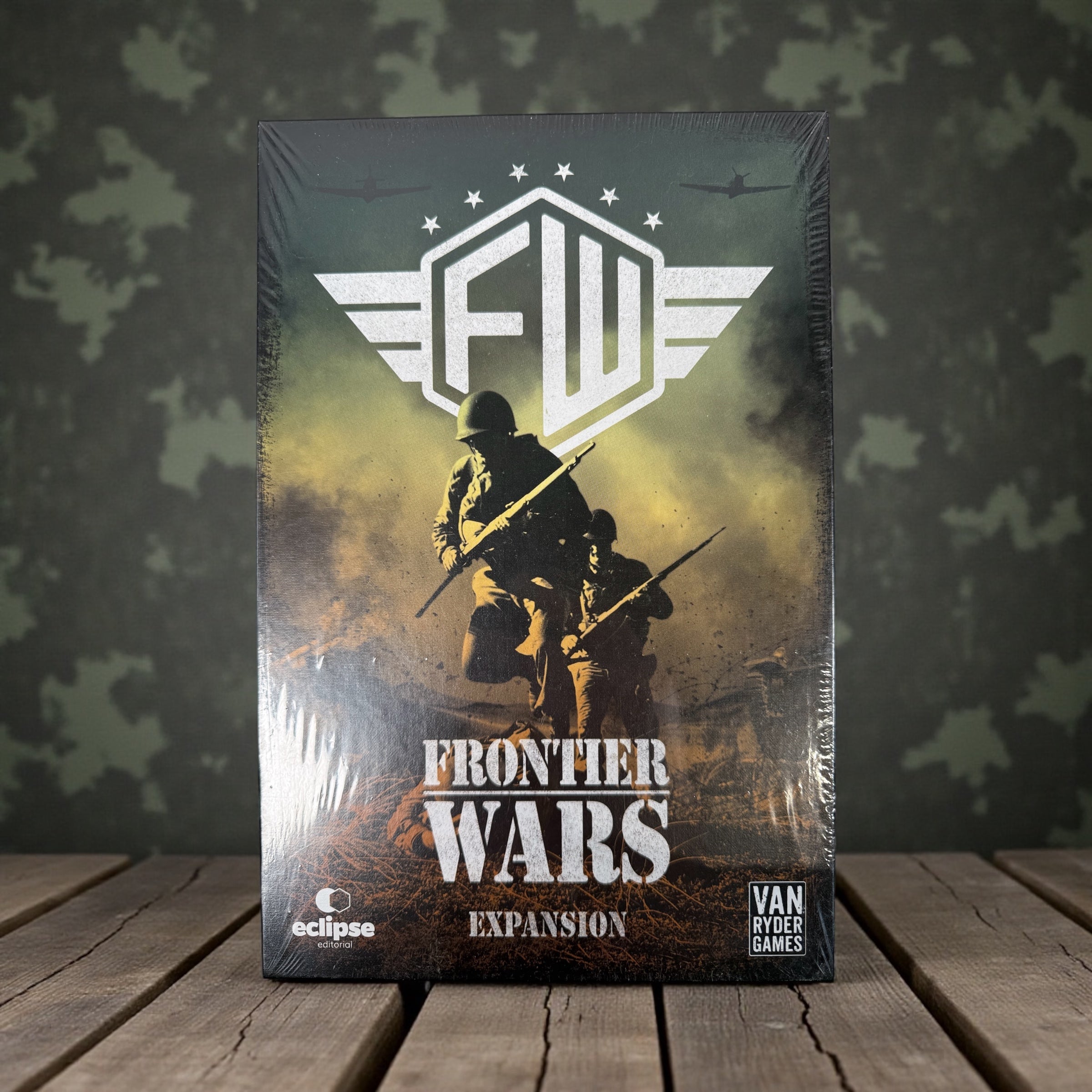 Sealed Frontier Wars Expansion adds France &amp; Japan armies, 50 miniatures, new tiles and scenarios. Requires core game. WWII strategy board game.