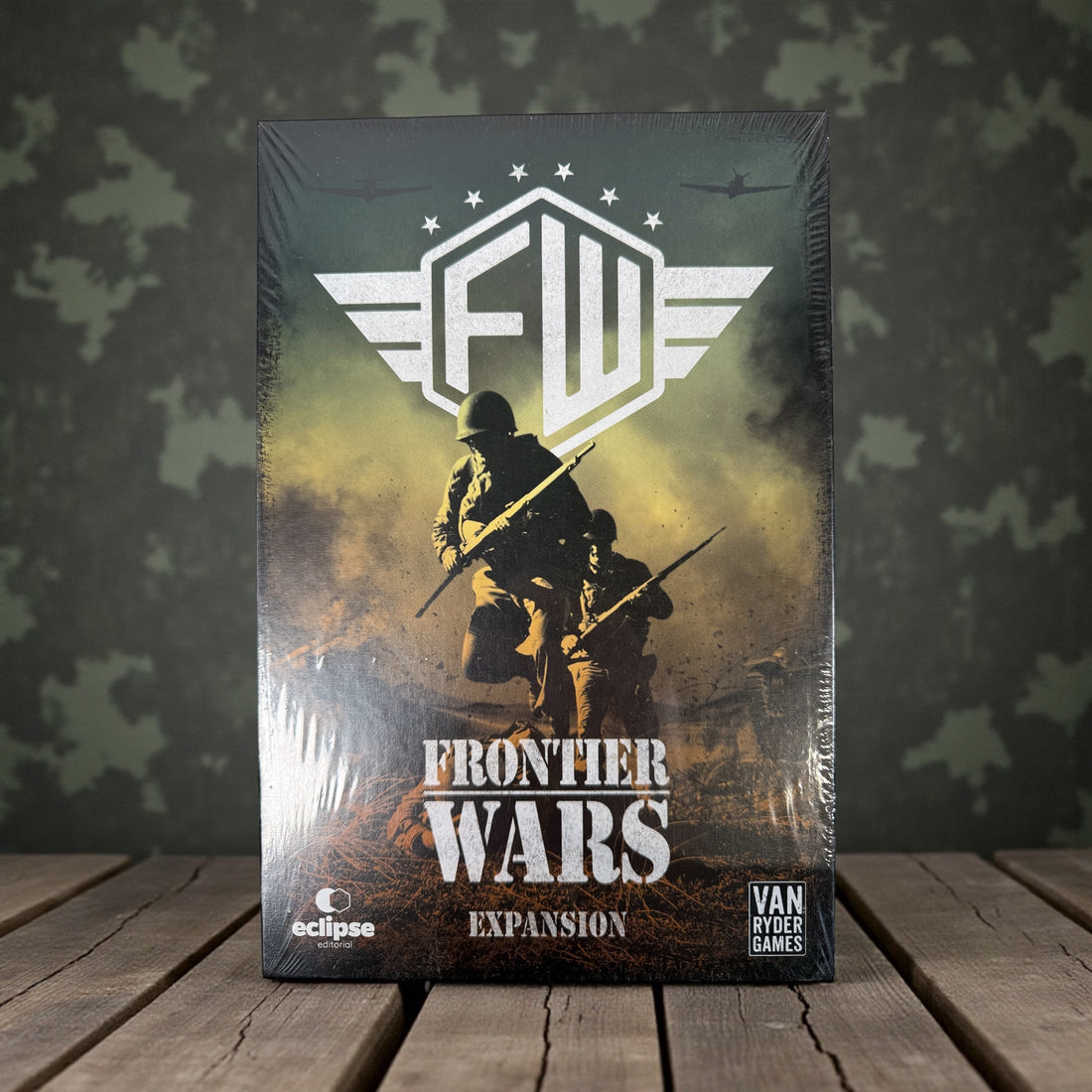 Sealed Frontier Wars Expansion adds France &amp; Japan armies, 50 miniatures, new tiles and scenarios. Requires core game. WWII strategy board game.