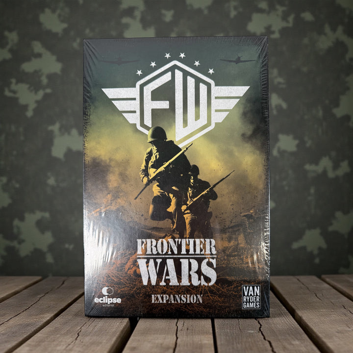 Sealed Frontier Wars Expansion adds France &amp; Japan armies, 50 miniatures, new tiles and scenarios. Requires core game. WWII strategy board game.