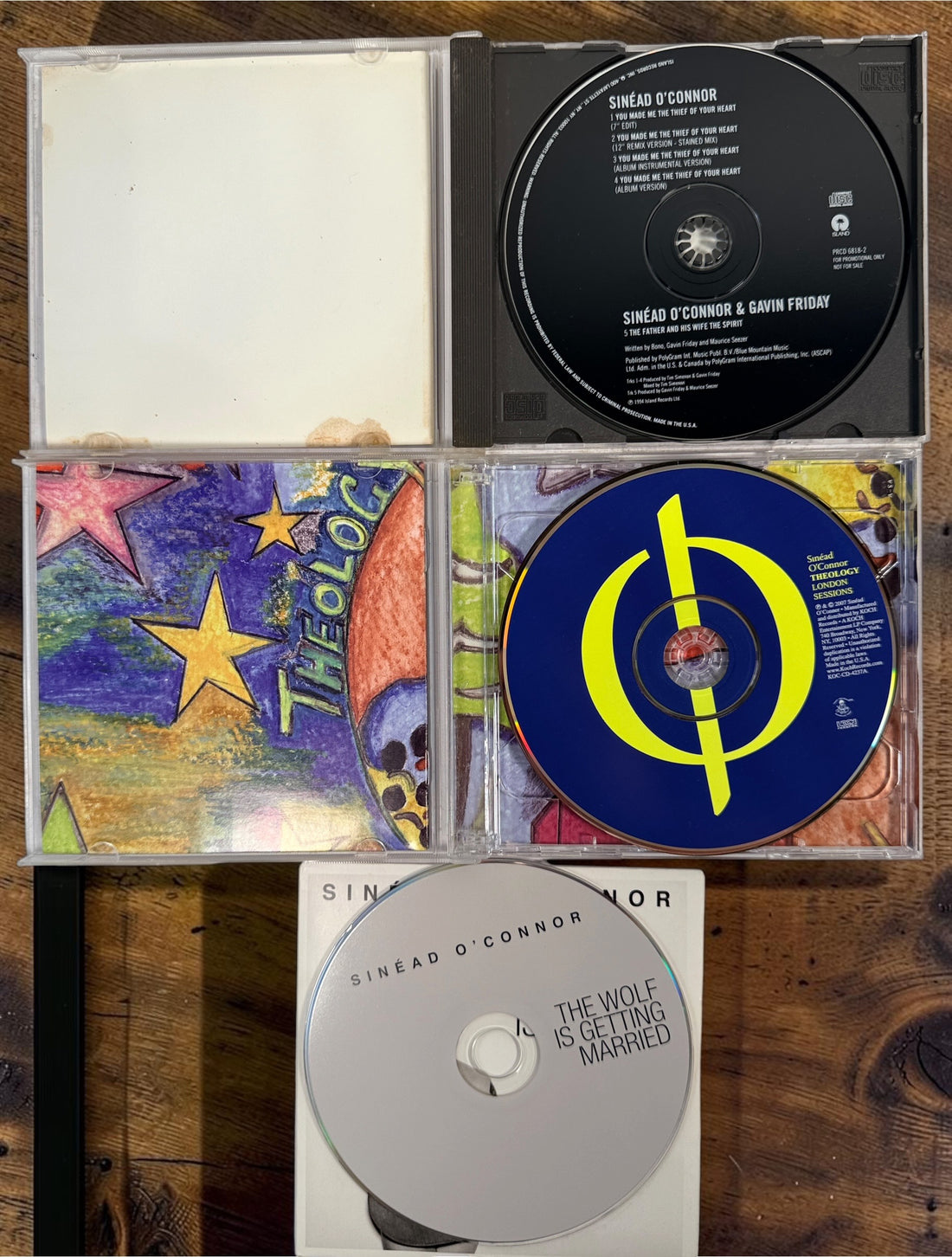 Rare Sinéad O’Connor 5-CD collection with promo singles, limited editions, Nothing Compares 2 U, Theology and two sealed collectible releases.