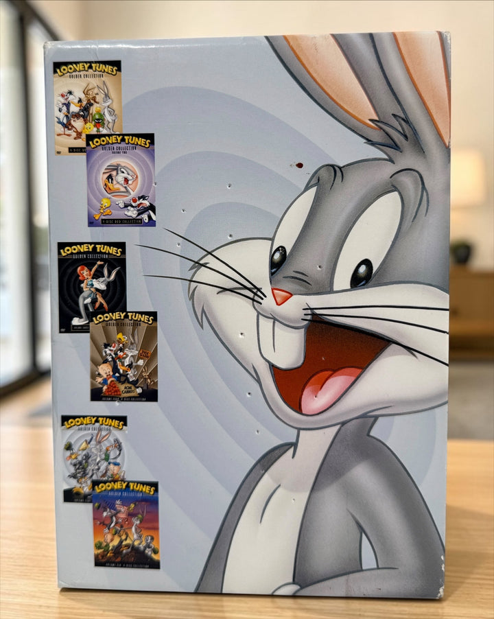 Looney Tunes Golden Collection Volumes 1–6 complete 24-disc DVD box set with 356 classic Warner Bros. cartoons and original collector’s box.