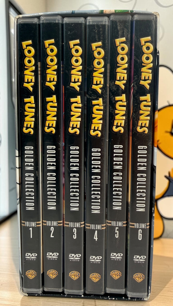 Looney Tunes Golden Collection Volumes 1–6 complete 24-disc DVD box set with 356 classic Warner Bros. cartoons and original collector’s box.