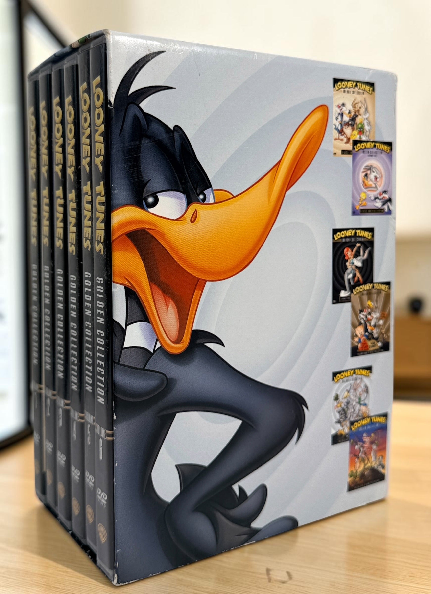 Looney Tunes Golden Collection Volumes 1–6 complete 24-disc DVD box set with 356 classic Warner Bros. cartoons and original collector’s box.