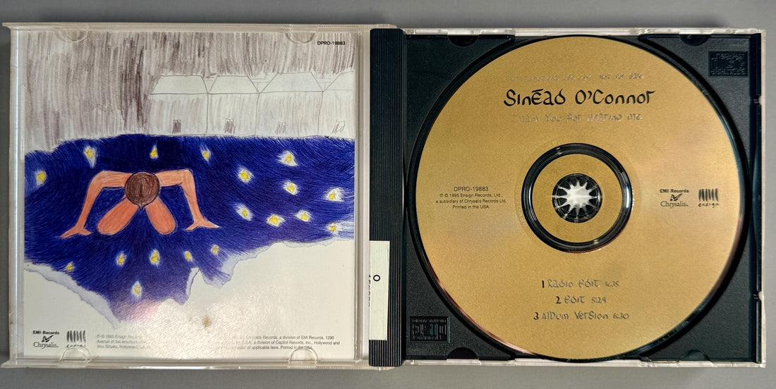 Collectible Sinéad O’Connor 5-CD lot featuring rare U.S. promotional releases, Nothing Compares 2 U, Jealous and Thank You for Hearing Me.