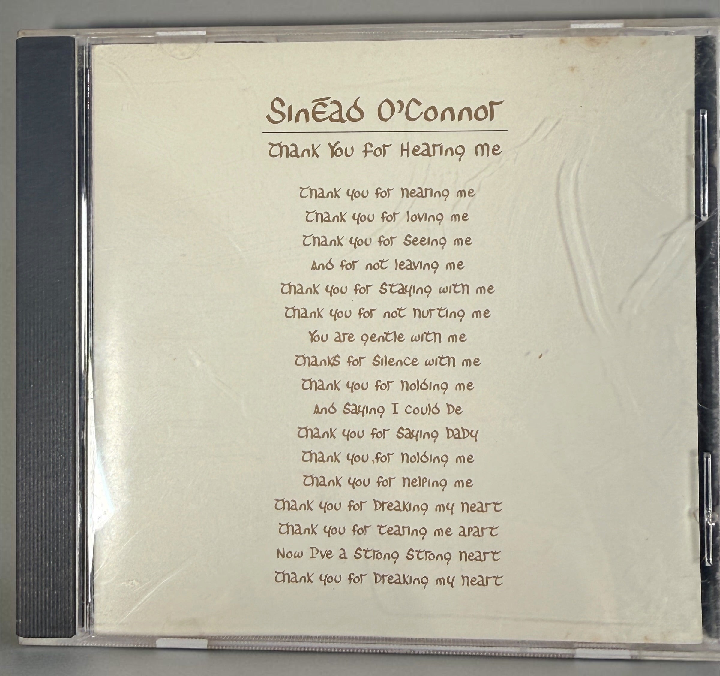 Collectible Sinéad O’Connor 5-CD lot featuring rare U.S. promotional releases, Nothing Compares 2 U, Jealous and Thank You for Hearing Me.