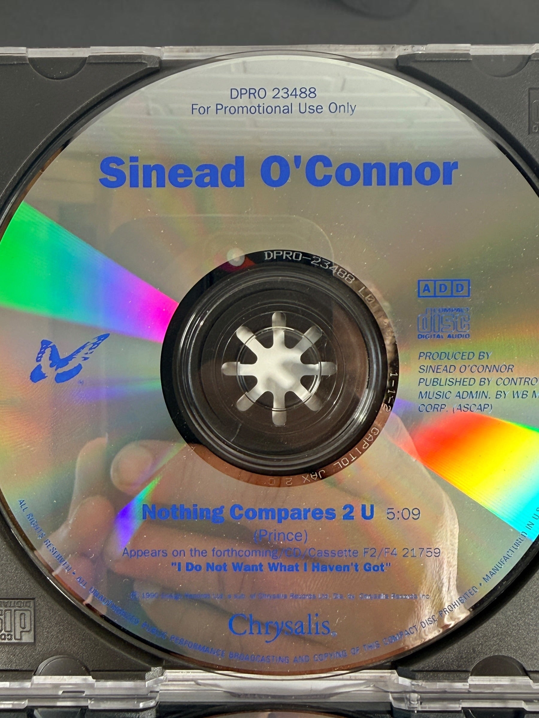 Collectible Sinéad O’Connor 5-CD lot featuring rare U.S. promotional releases, Nothing Compares 2 U, Jealous and Thank You for Hearing Me.