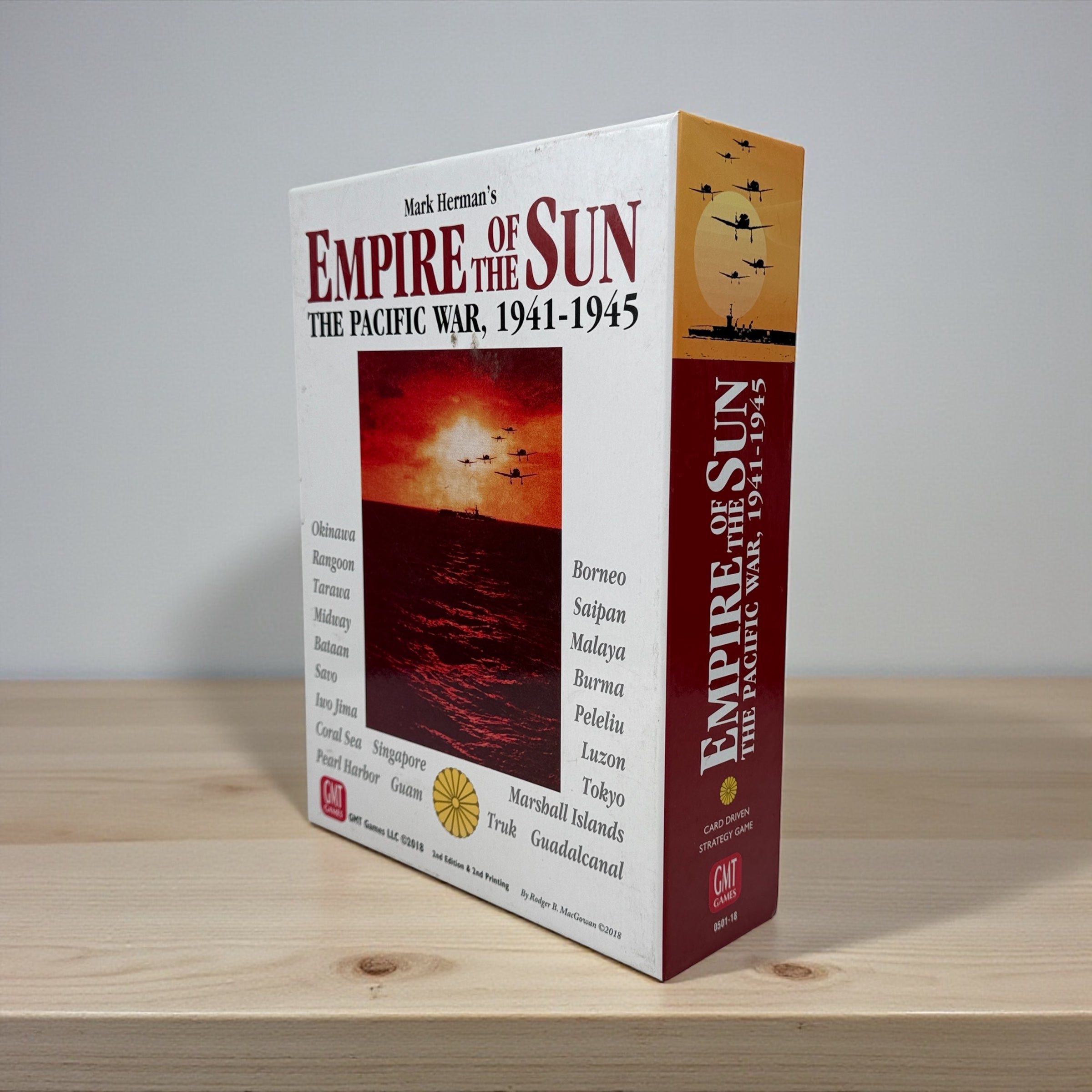 Classic GMT card-driven WWII strategy game covering the Pacific War. Complete 2nd Edition with solitaire system, maps, and cards. Clean, ready to play.