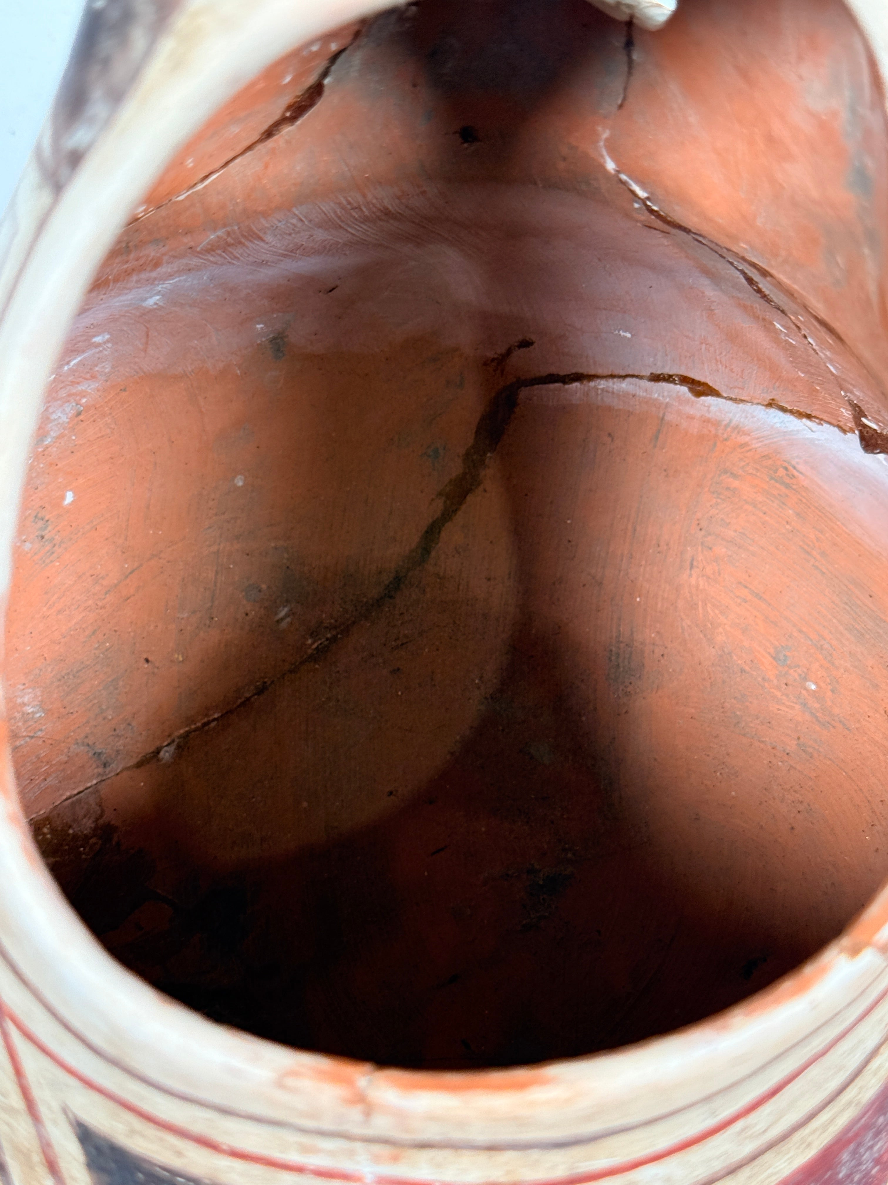 Vintage INAH Mexico Casas Grandes badger effigy pottery vessel with Ramos-style polychrome decoration. Previously repaired; see photos for condition.