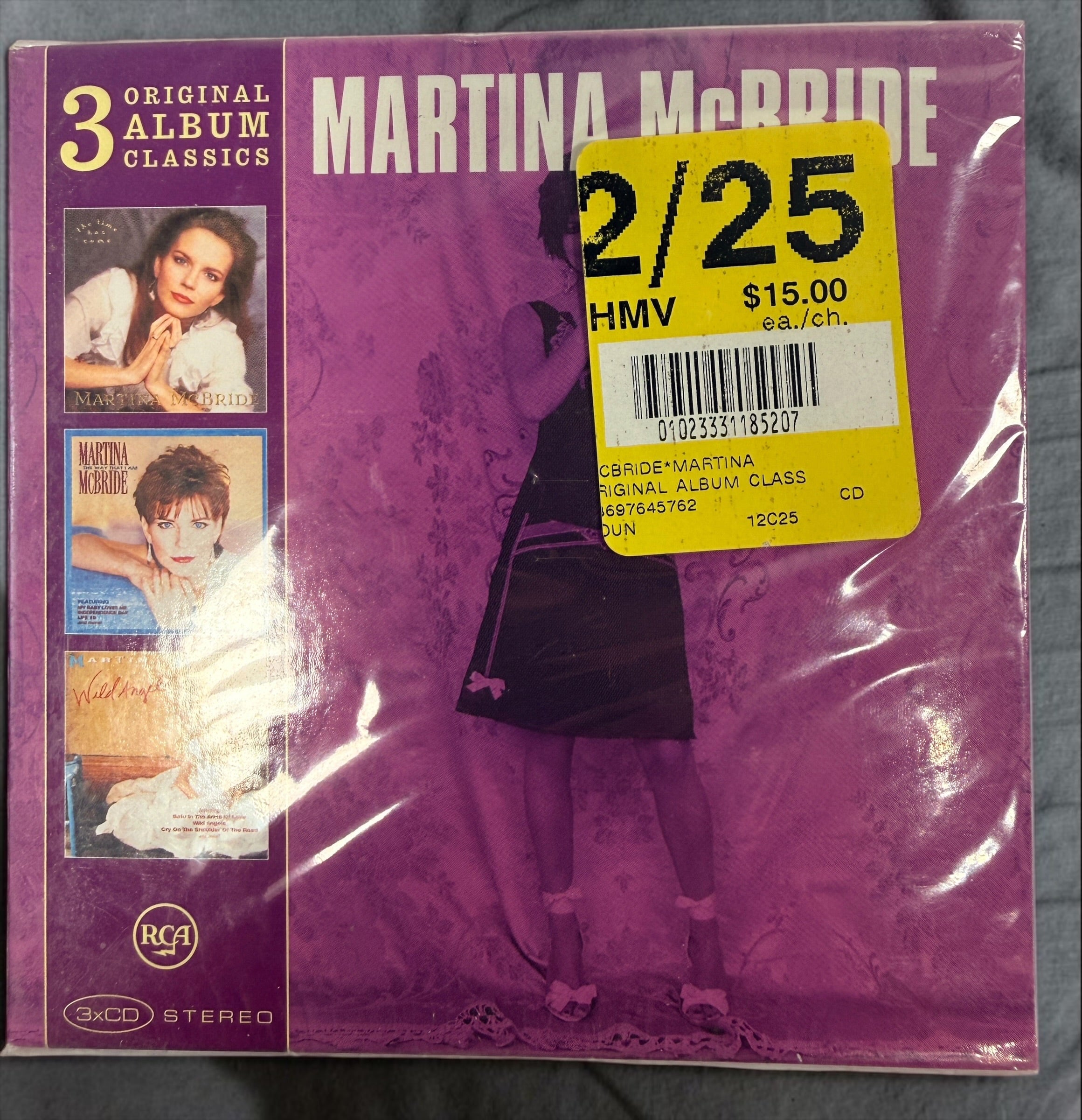 Factory-sealed Martina McBride 3 Original Album Classics 3-CD set featuring The Time Has Come, The Way That I Am and Wild Angels, Sony/RCA 2010.