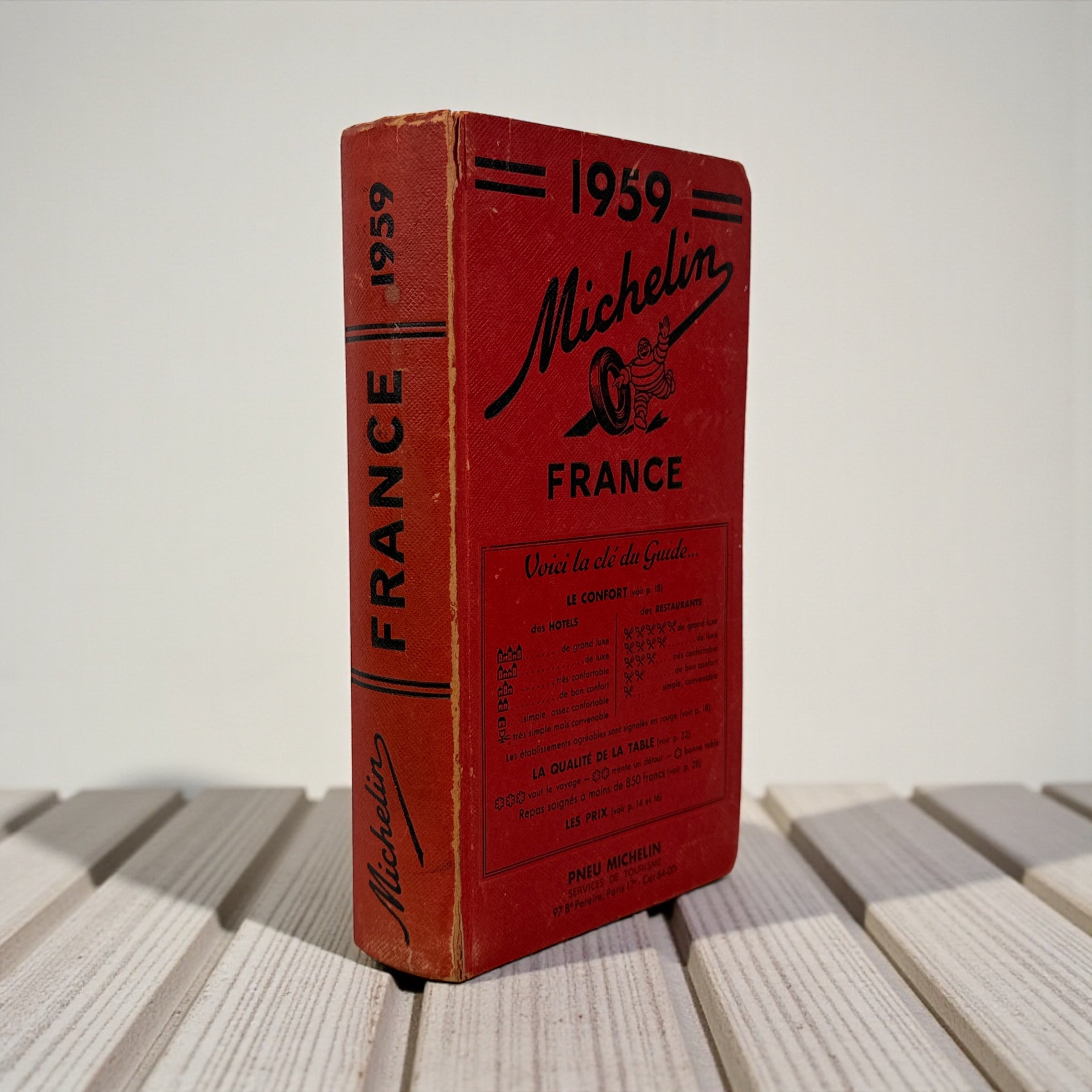 1959 Michelin Guide France – Red Touring & Restaurant Book