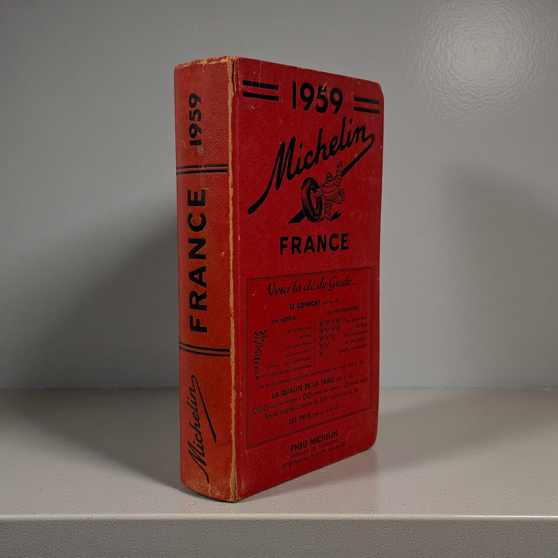 1959 Michelin Guide France – Red Touring & Restaurant Book