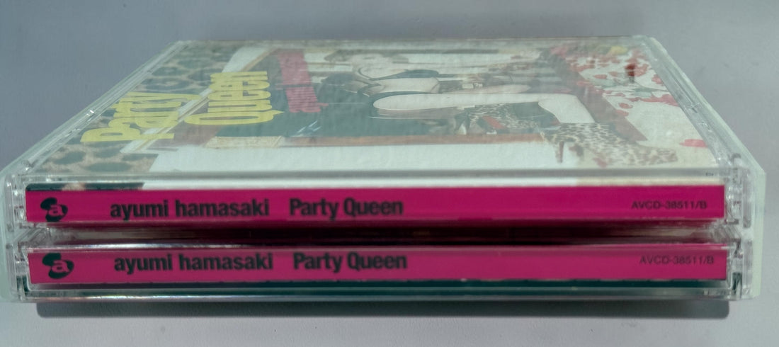 Ayumi Hamasaki Party Queen 2012 Japanese first-press CD + 2 DVD set, AVCD-38511/B–C, in distinctive deluxe stacked jewel-case packaging.