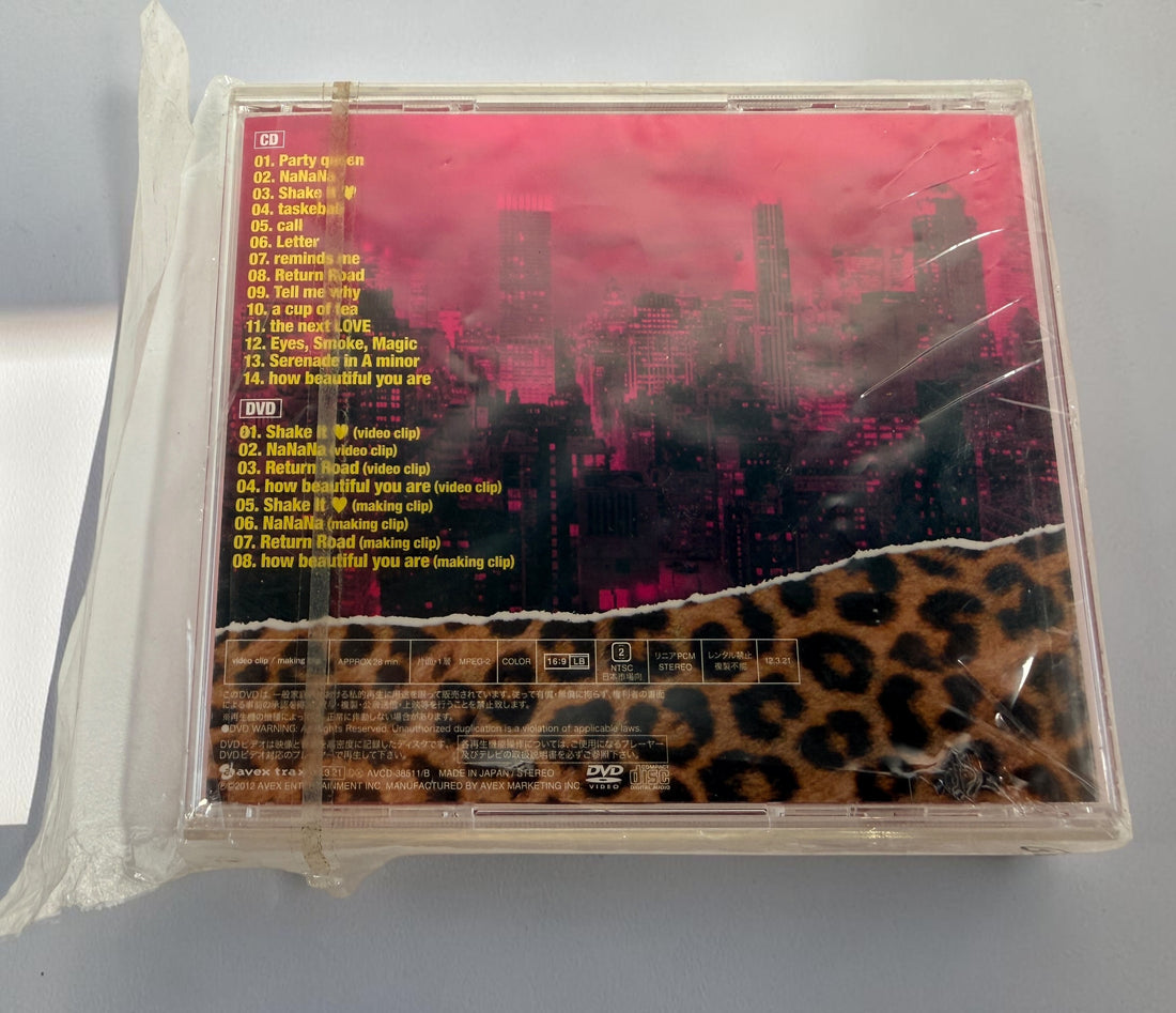 Ayumi Hamasaki Party Queen 2012 Japanese first-press CD + 2 DVD set, AVCD-38511/B–C, in distinctive deluxe stacked jewel-case packaging.