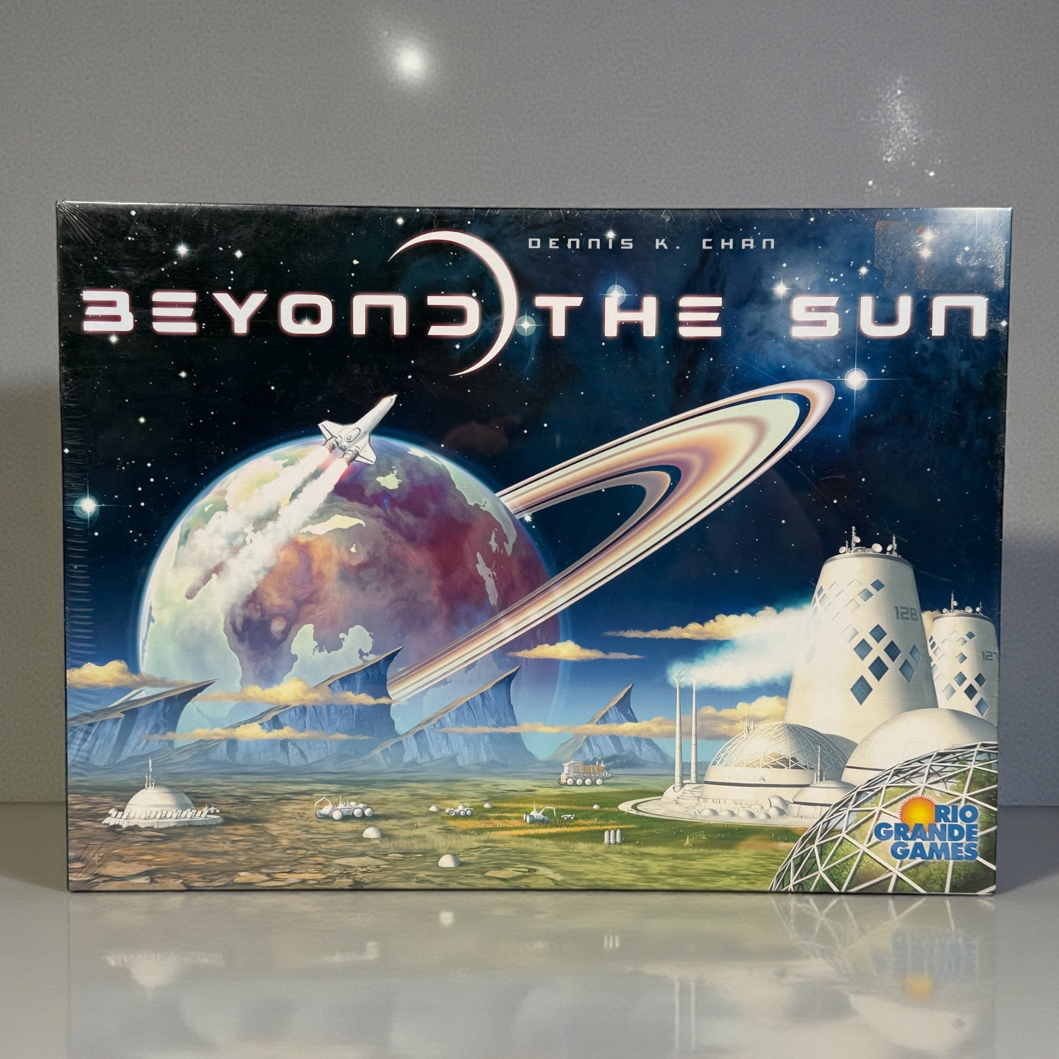 Factory-sealed Beyond the Sun sci-fi strategy board game. Tech-tree engine building gameplay for 2–4 players. New shrink,&nbsp; highly rated.