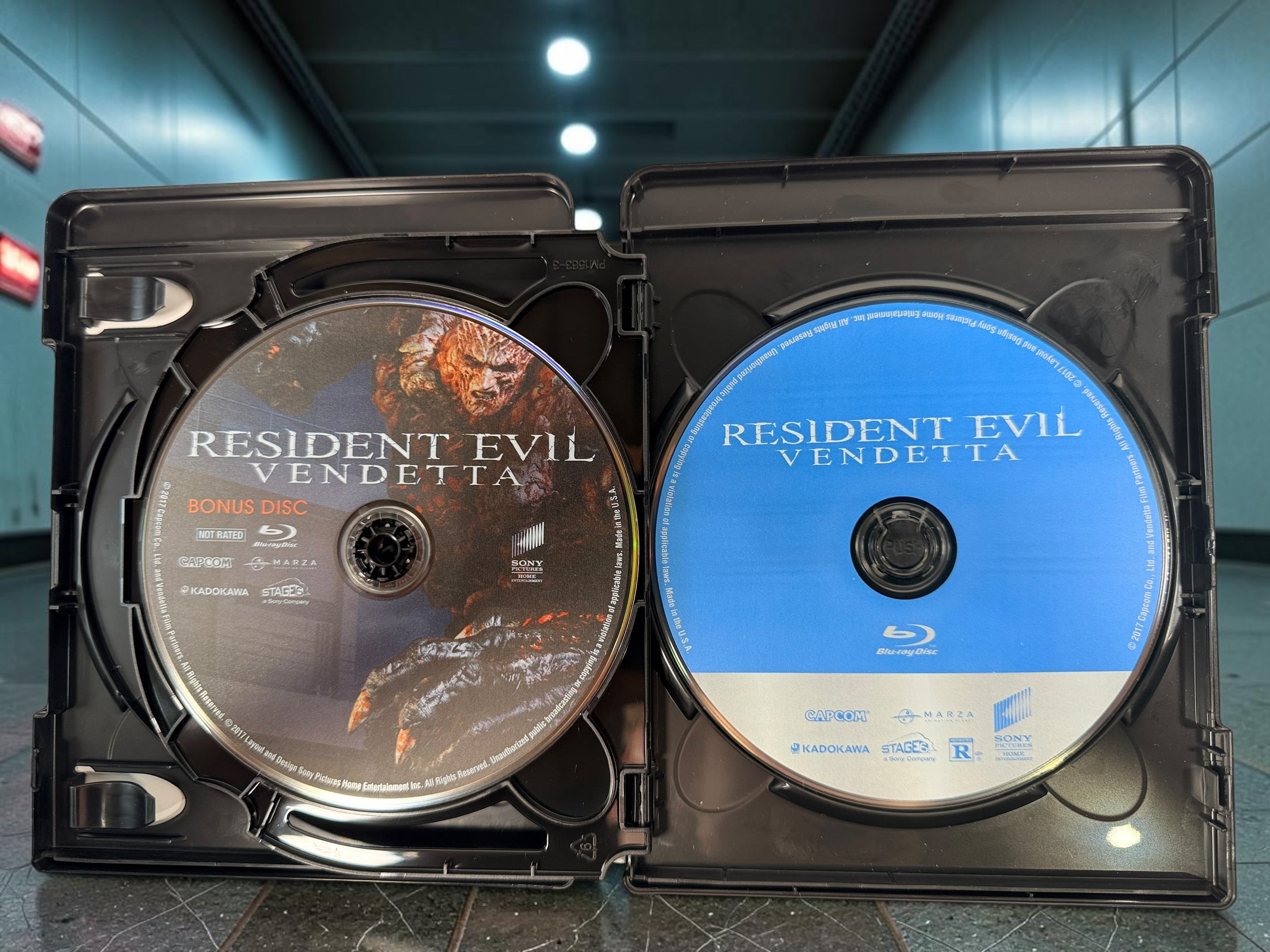 SEO Meta Description: Resident Evil Vendetta 2017 three-disc special edition with 4K UHD, Blu-ray, bonus disc and original bilingual slipcover.