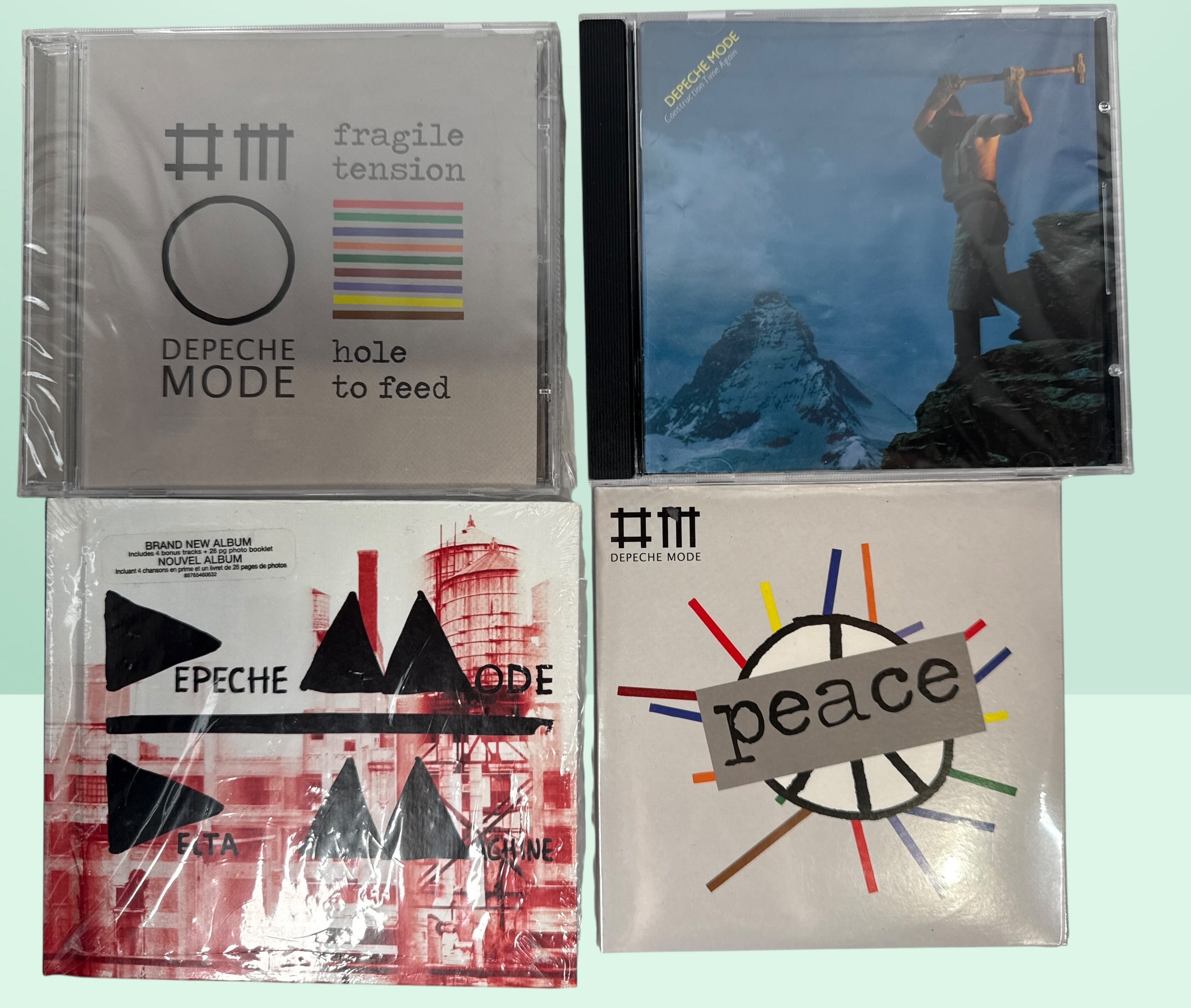 Large Depeche Mode CD lot with 28 discs including Violator, Black Celebration, 101, singles, remixes, and sealed copies. Complete fan collection bundle.