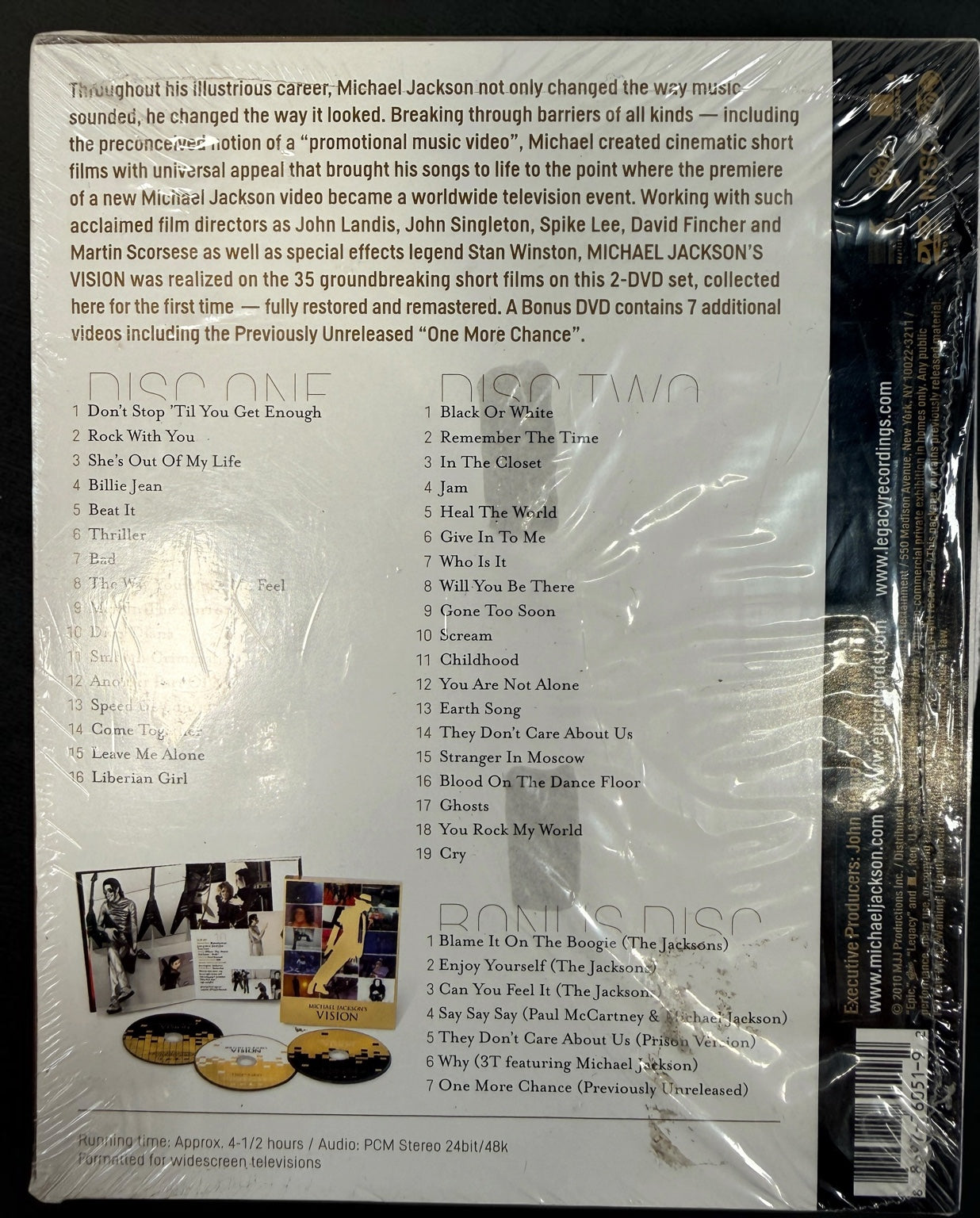 Michael Jackson's Vision three-DVD set, product photo 2