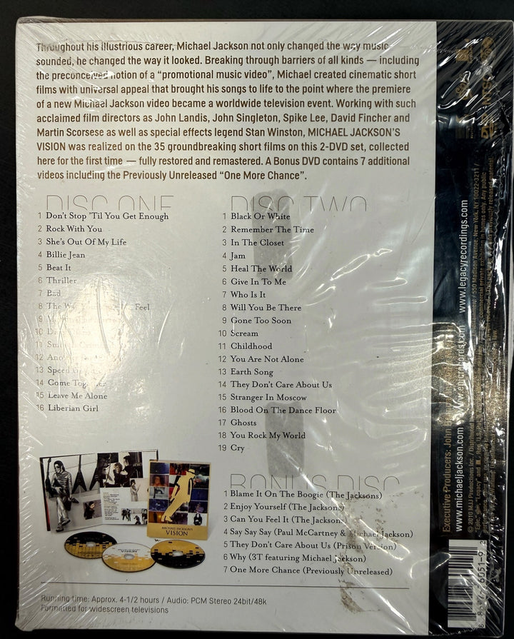 Michael Jackson's Vision three-DVD set, product photo 2