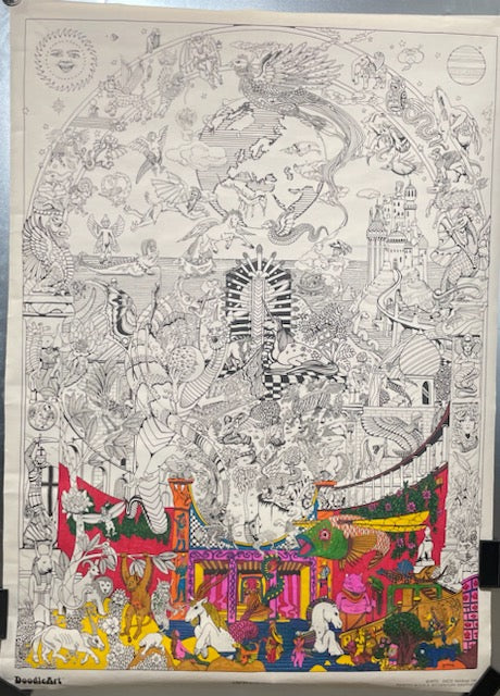 Doodle Art - Affiche de portrait - 1973 - Gerrad - Thème de la mythologie