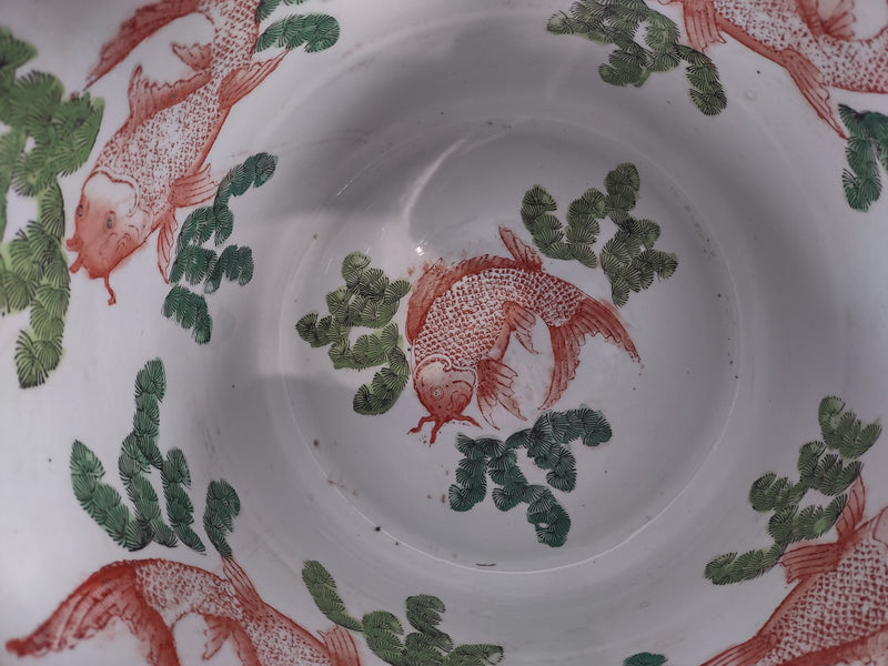 Chinese XIANFENG , Imari Porcelain , Koi Fish, Planter