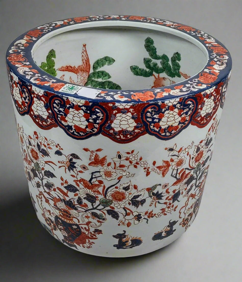 Pot de fleurs chinois XIANFENG, porcelaine Imari, poisson koï