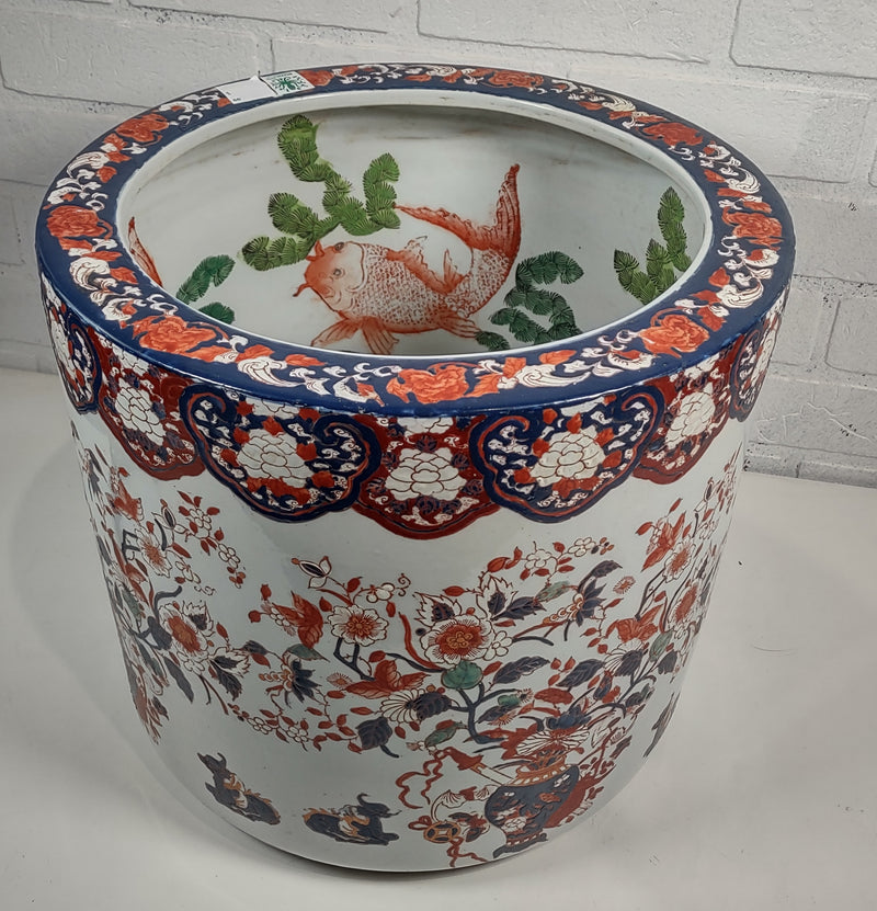 Pot de fleurs chinois XIANFENG, porcelaine Imari, poisson koï