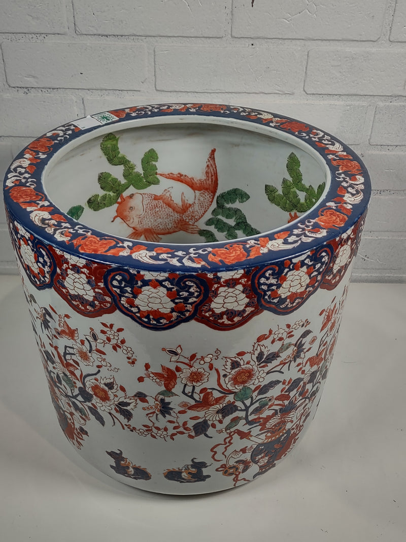 Pot de fleurs chinois XIANFENG, porcelaine Imari, poisson koï