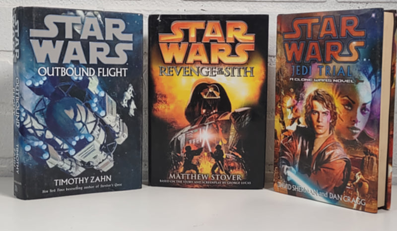 Lot of 3, Star Wars Books, Jedi Trial, Revenge of the Sith, Outbound Flight