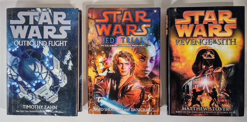 Lot of 3, Star Wars Books, Jedi Trial, Revenge of the Sith, Outbound Flight