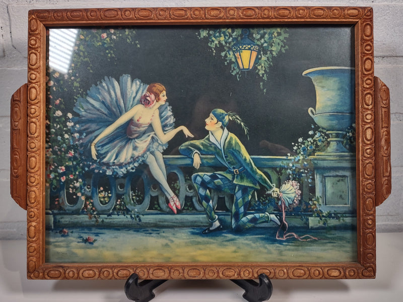 Antique- Wall Art Boudoir Serving Tray Art Nouveau, Maxfield Parrish