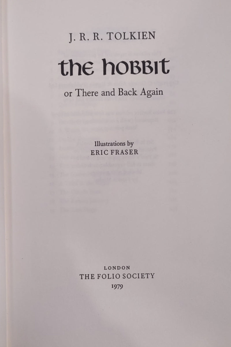 Livre Le Hobbit HC de JRR Tolkein avec étui - Folio Society