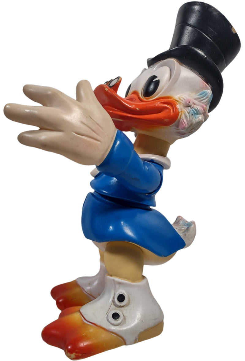 Vintage Uncle Scrooge McDuck Rubber Figure 14 In. Tall - Walt Disney Productions