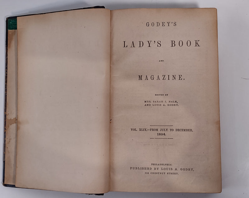 Godey's Magazine and Lady's Book 1854 Vol. XLIX, Juillet - Décembre 1854