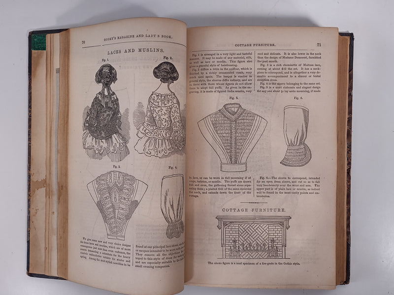 Godey's Magazine and Lady's Book 1854 Vol. XLIX,  July - Dec 1854