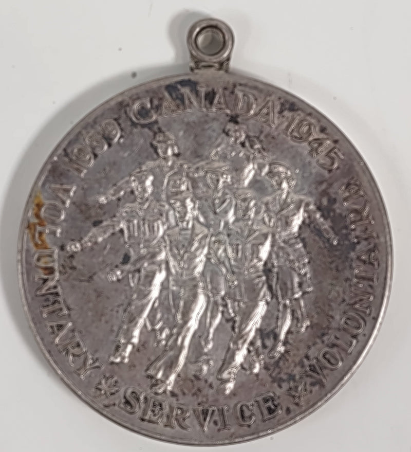 MÉDAILLE DU SERVICE VOLONTAIRE CANADIEN DE LA SECONDE GUERRE MONDIALE 1939-1945