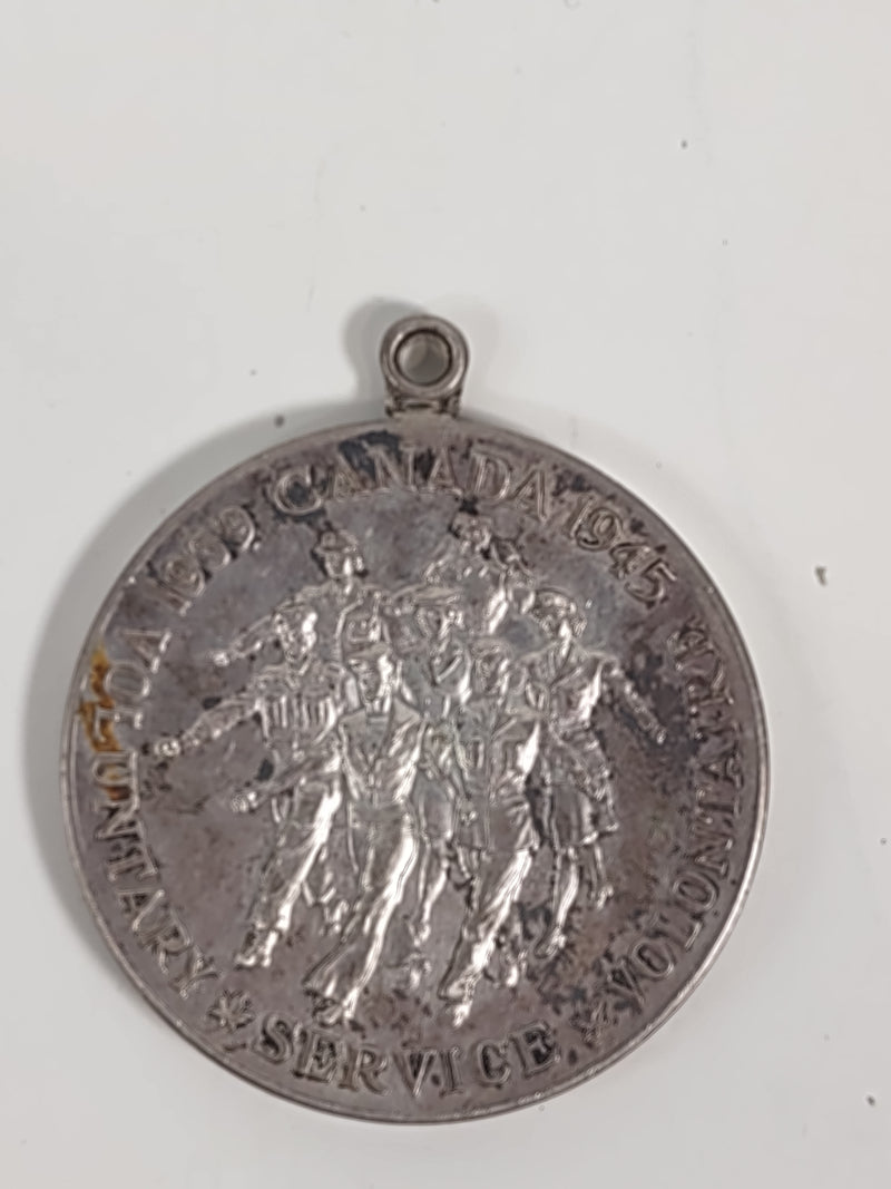 MÉDAILLE DU SERVICE VOLONTAIRE CANADIEN DE LA SECONDE GUERRE MONDIALE 1939-1945