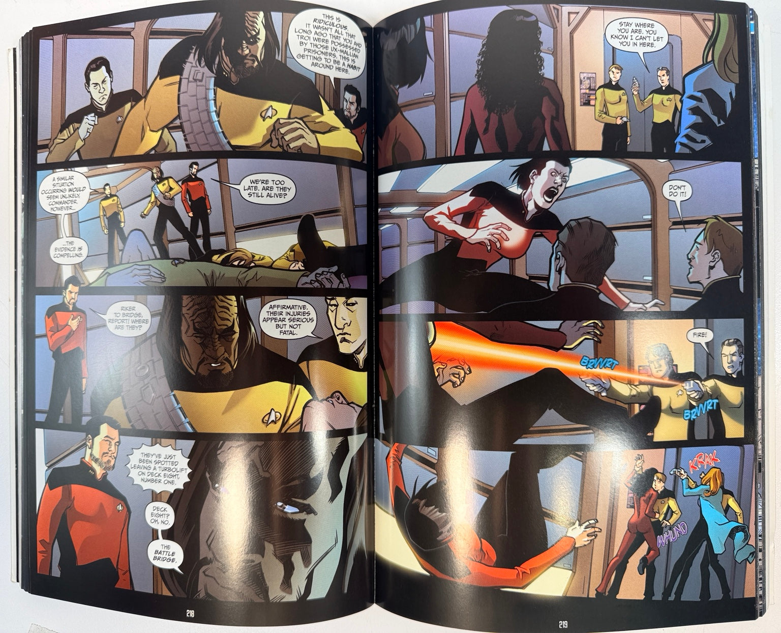 Interior colour comic pages