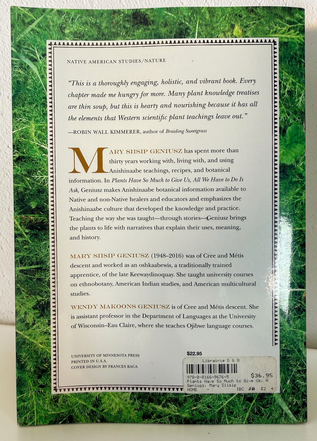 Explore Anishinaabe botanical teachings by Mary Siisip Geniusz. 2015 paperback featuring Indigenous plant knowledge, traditional uses and illustrations.