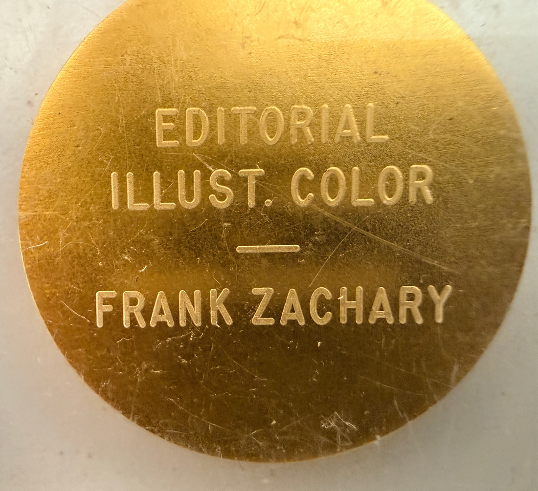 Explore eight vintage graphic arts awards associated with Frank Zachary, including a 1962 Philadelphia Printing Week medallion