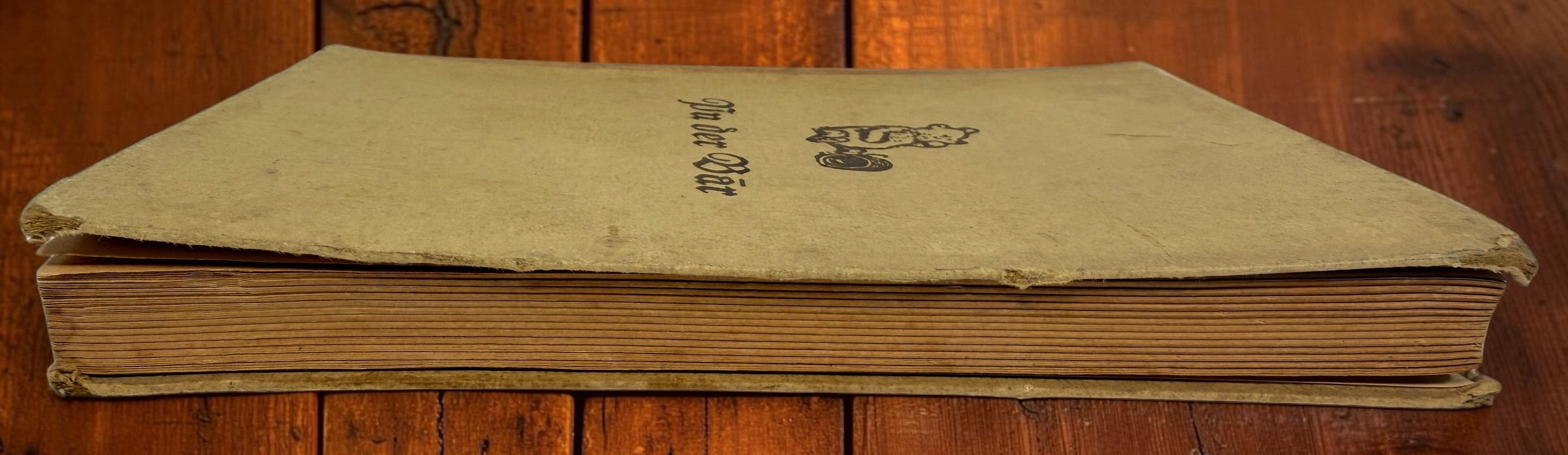 Discover a vintage German edition of Pu der Bär by A. A. Milne, illustrated by E. H. Shepard. Undated hardcover with visible age and wear.
