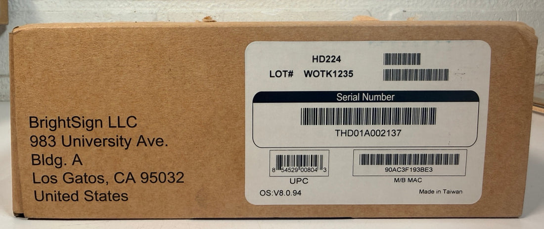 BrightSign HD224 box label