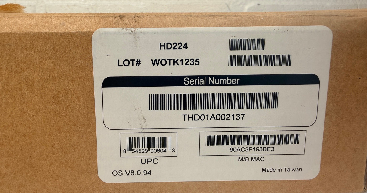 BrightSign HD224 model label