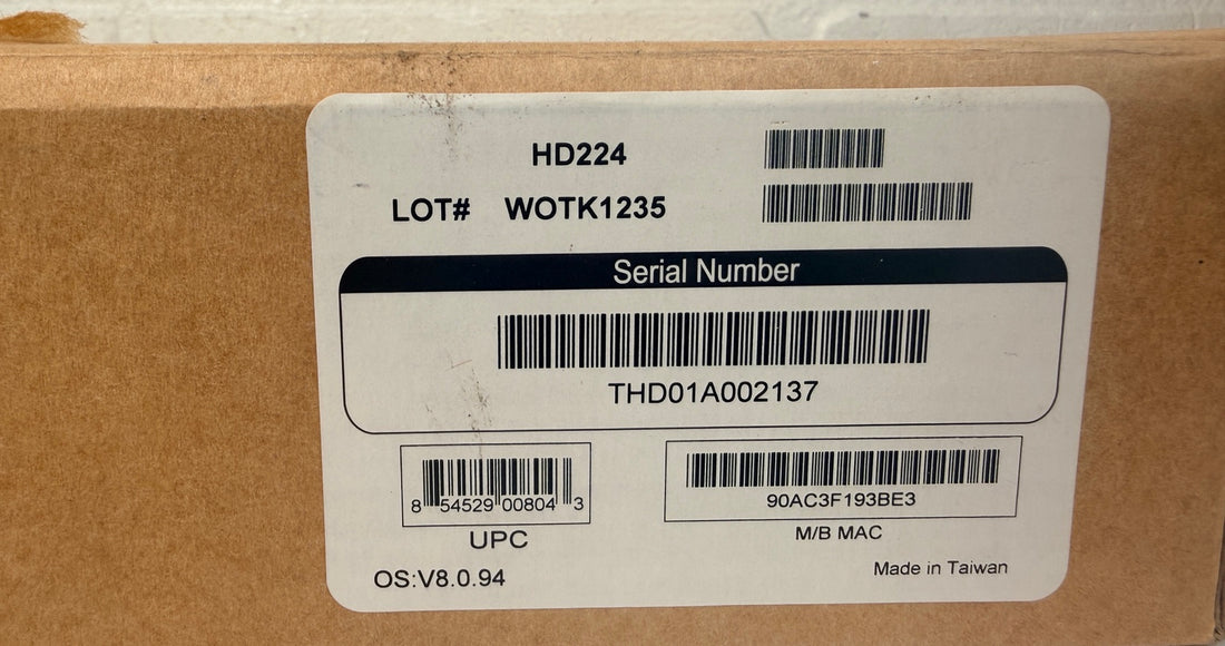 BrightSign HD224 model label