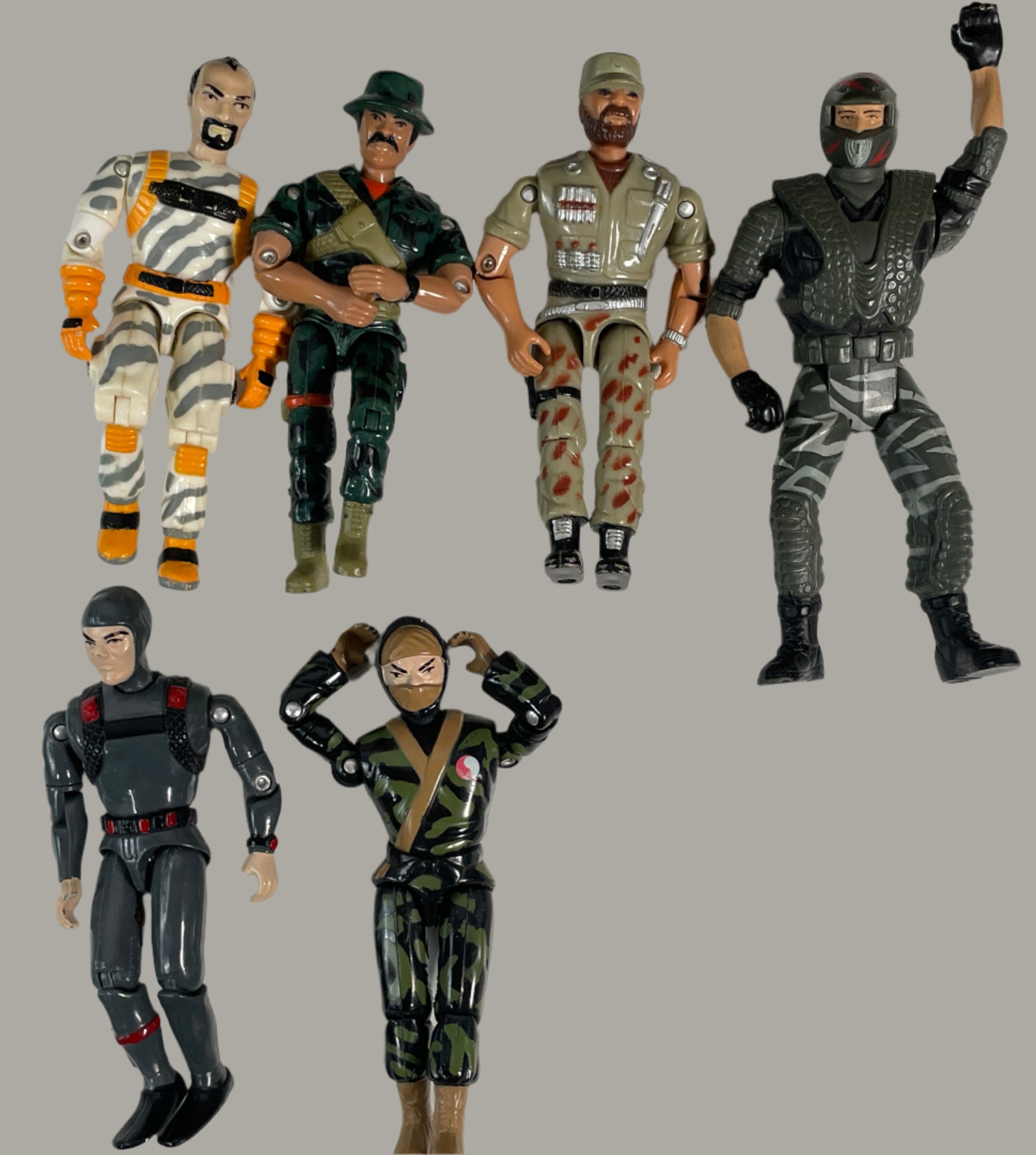 Vintage 1996 Lanard World Force APC – 6 GI Joe-Style Figures – Éco