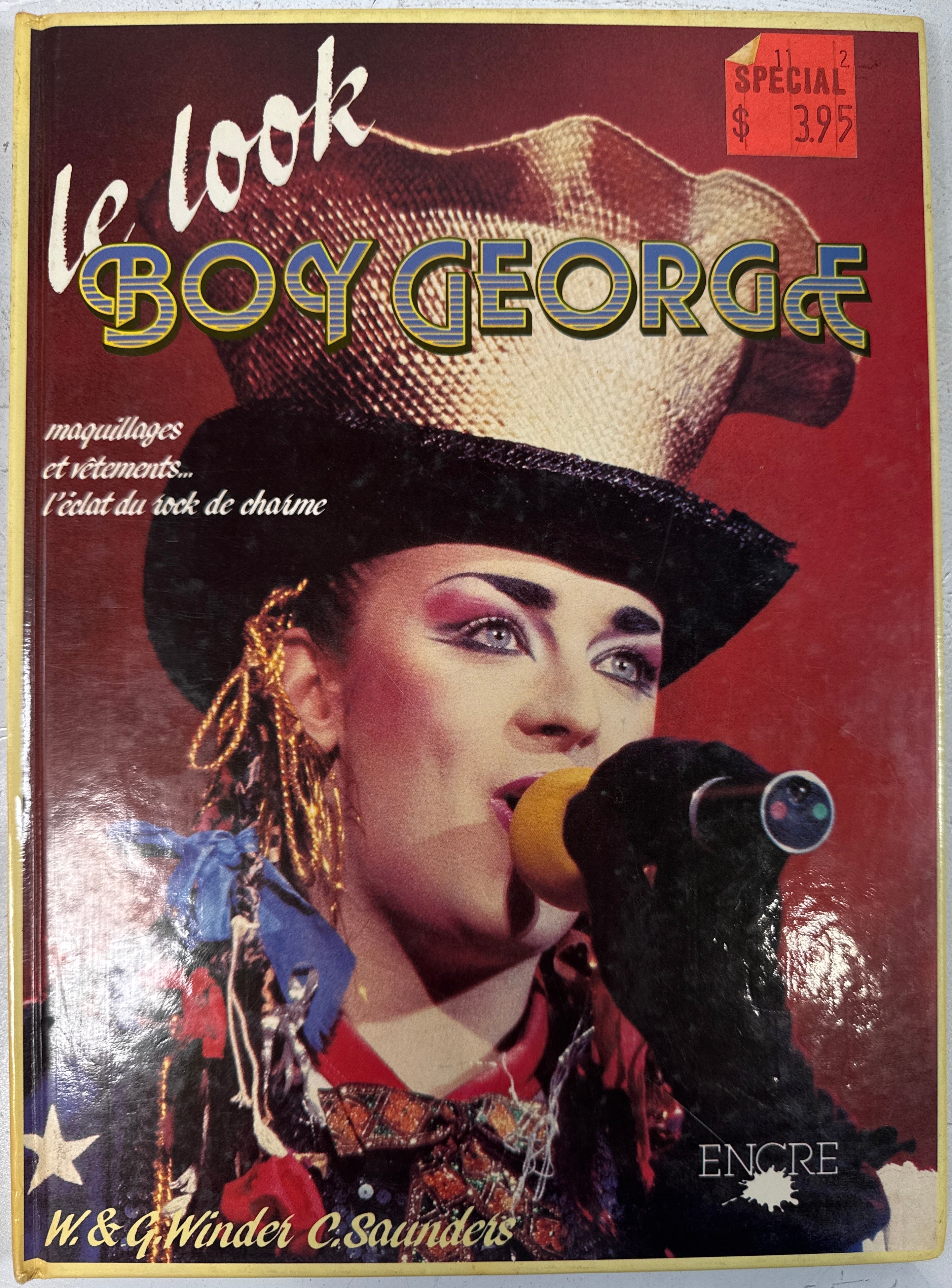 Rare 1985 French book on Boy George’s 1980s fashion and makeup. Éditions Encre hardcover with vivid photos and style tutorials.