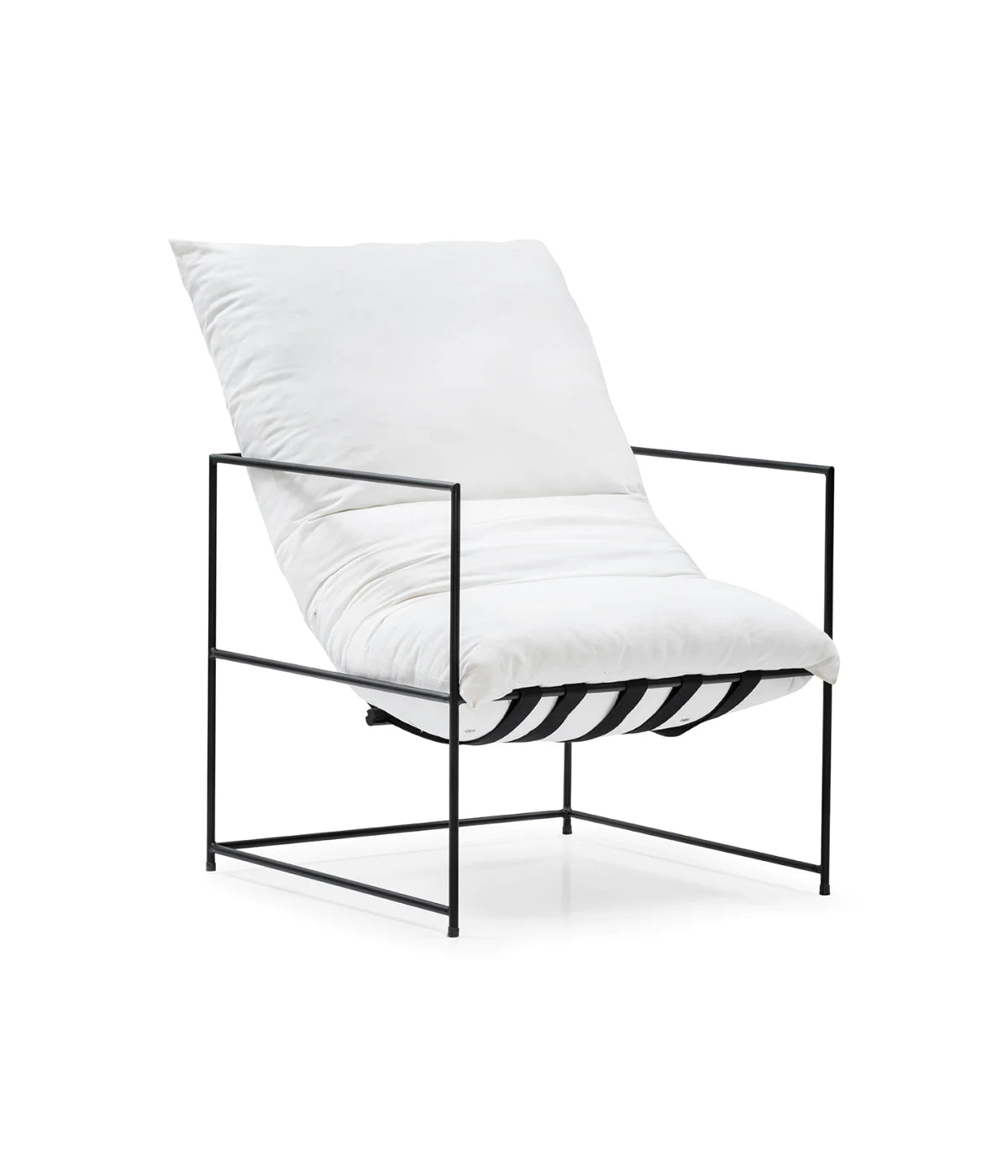 Mila Lounge Chair - Fabric - White